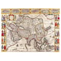 Miniatyrbild 1 av 4: Legendarte - Målning, Tryck på duk - Kartografi - Gammal karta nr 48 cm. 80x100