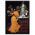 Miniatyrbild 1 av 4: Legendarte - Vintage Caffé Espresso reklamaffisch - målning, tryck på duk cm. 50x70