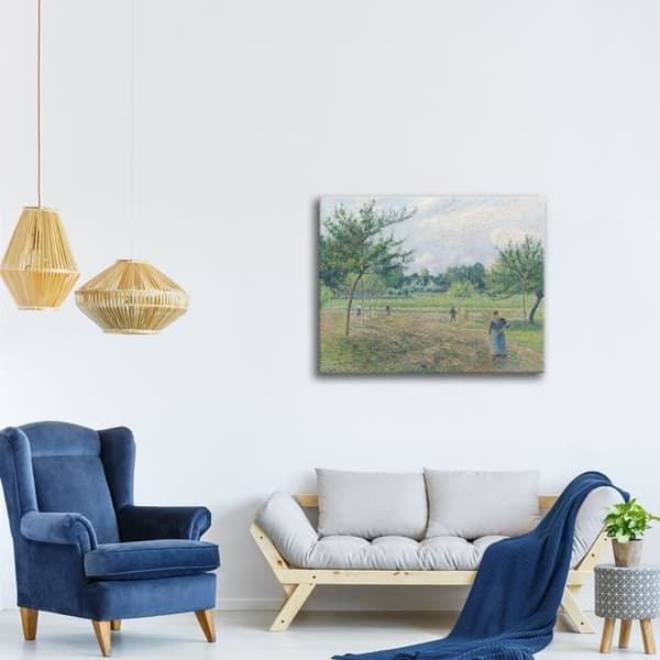 Legendarte - Målning, tryck på duk - Höskörden i Éragny Camille Pissarro cm. 50x60