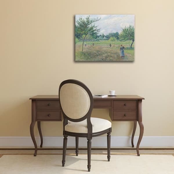 Legendarte - Målning, tryck på duk - Höskörden i Éragny Camille Pissarro cm. 50x60