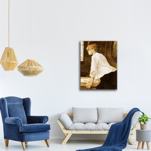 Legendarte - Målning, tryck på duk - Tvätterskan Henri De Toulouse-Lautrec cm. 50x70