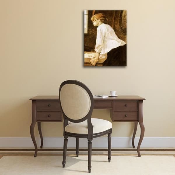Legendarte - Målning, tryck på duk - Tvätterskan Henri De Toulouse-Lautrec cm. 50x70