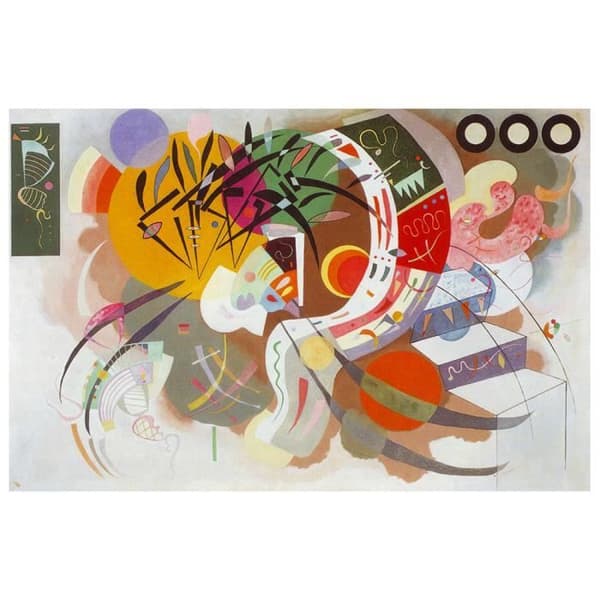 Legendarte - Målning, Tryck på duk - Dominant Curve Wassily Kandinsky cm. 60x90