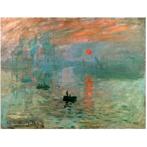 Legendarte - Målning, Tryck på duk - Tryck. Rising Sun Claude Monet cm. 40x50