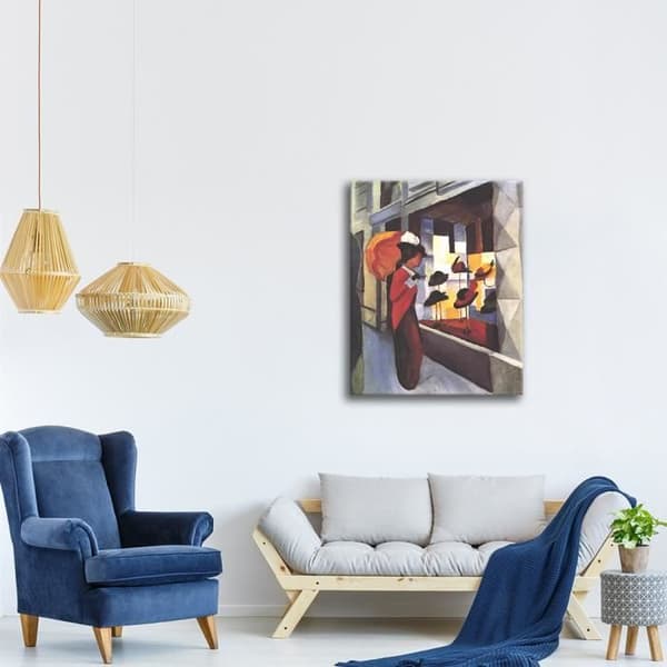 Legendarte - Tavla, Impression På Duk - Hattbutiken August Macke cm. 60x80