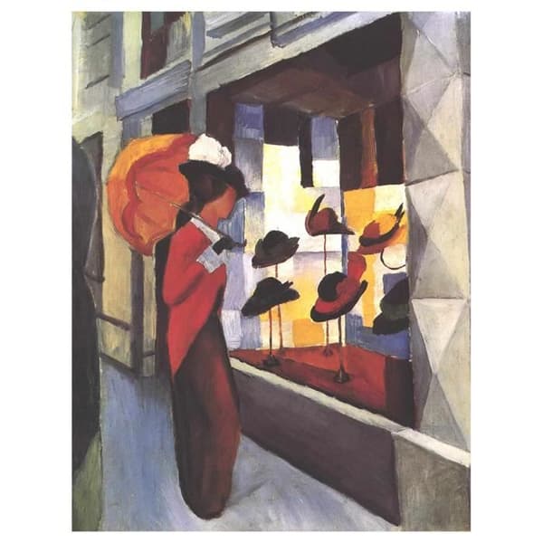Legendarte - Tavla, Impression På Duk - Hattbutiken August Macke cm. 60x80