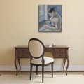 Miniatyrbild 2 av 4: Legendarte - Målning, tryck på duk - Ung bondkvinna som tar sitt kaffe Camille Pissarro cm. 40x50