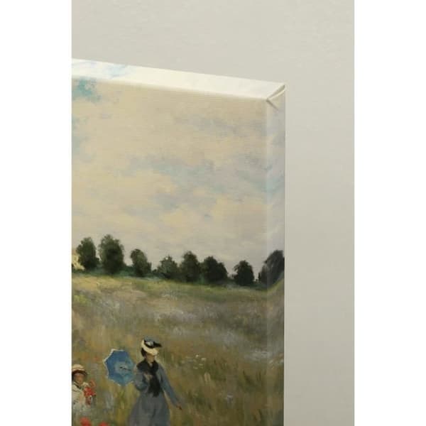 Legendarte Målning av Claude Monet - Vallfälten, Digitalt Tryck på Lärduk, cm. 80x100, Flerfärgad - P-182