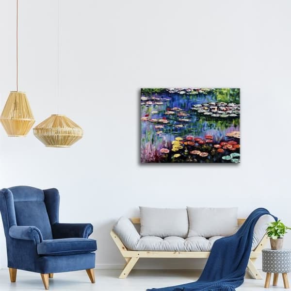 Legendarte - Målning, Tryck på duk - Näckrosor Claude Monet cm. 40x50