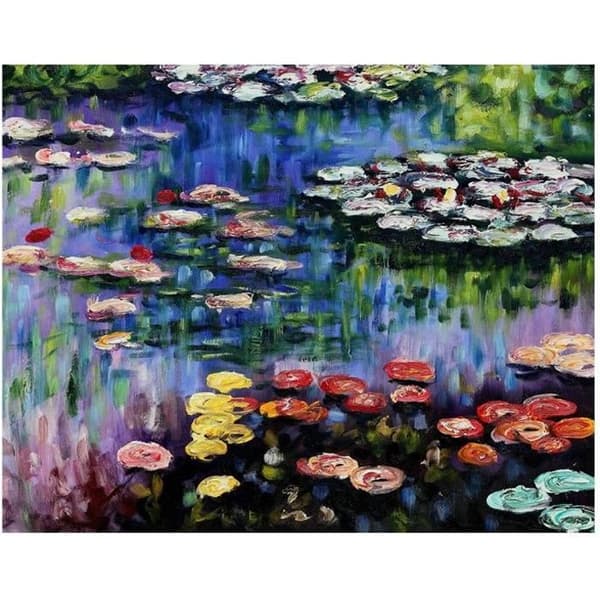 Legendarte - Målning, Tryck på duk - Näckrosor Claude Monet cm. 40x50