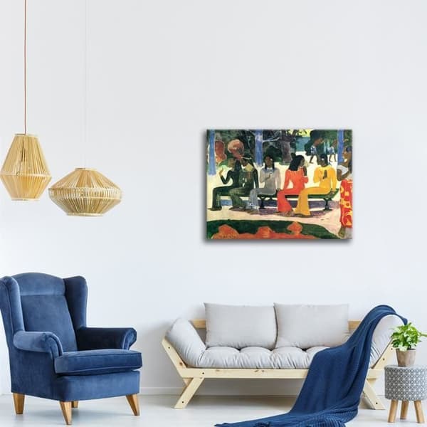 Legendarte - Målning, tryck på duk - Ta Matete-Marknaden Paul Gauguin cm. 50x60