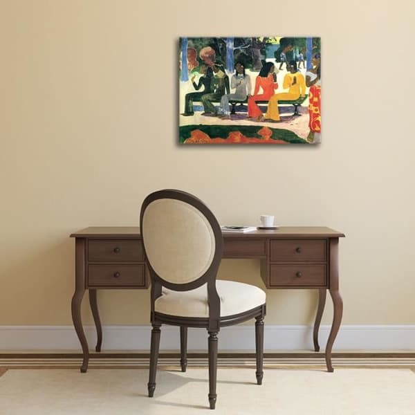 Legendarte - Målning, tryck på duk - Ta Matete-Marknaden Paul Gauguin cm. 50x60
