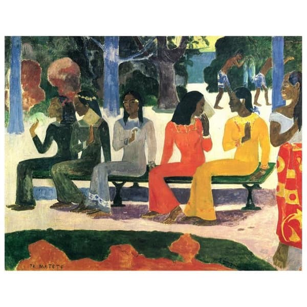 Legendarte - Målning, tryck på duk - Ta Matete-Marknaden Paul Gauguin cm. 50x60