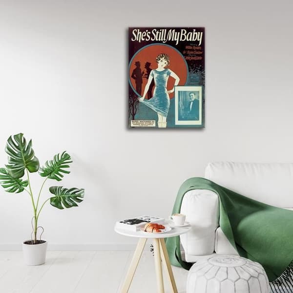 Legendarte - She'S Still My Baby Vintage Music Cover - Målning, Canvastryck cm. 50x70