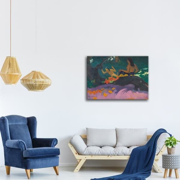 Legendarte - Målning, Tryck på duk - Fatata Te Miti (Vid havet) Paul Gauguin cm. 60x80