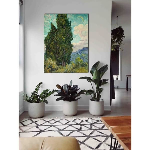 Tavla, Canvastryck - Cypress - Väggdekoration - 60x80cm