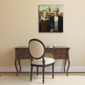 Miniatyrbild 2 av 4: Legendarte - Målning, Tryck på duk - Amerikansk gotik - Grant Wood cm. 60x90