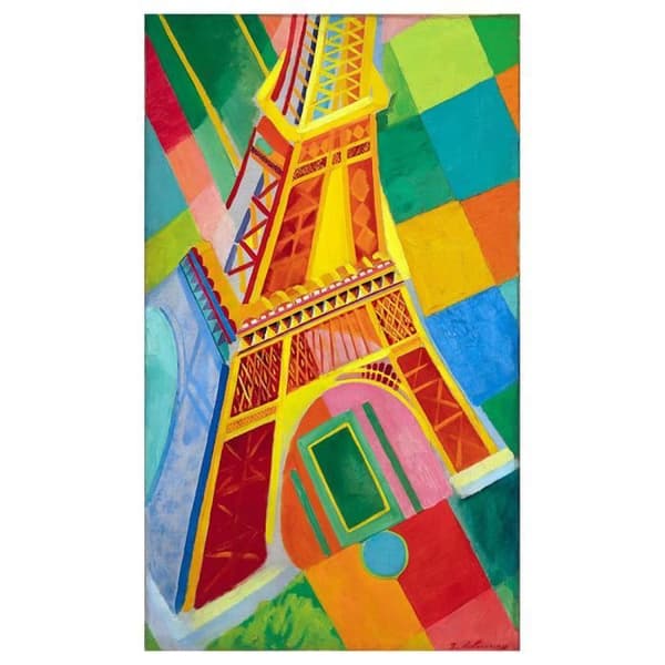 Legendarte - Målning, tryck på duk - Eiffeltornet Robert Delaunay cm. 60x100