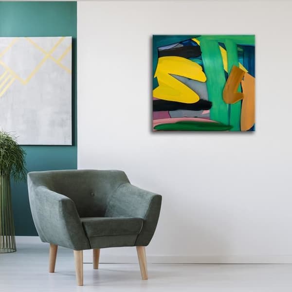 Legendarte - Målning, Tryck på duk - Tjocka linjer cm. 60x60