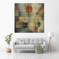 Miniatyrbild 3 av 3: Legendarte - Röd Ballong Multi Panel Målning - Paul Klee cm. 200x200 (16 paneler)