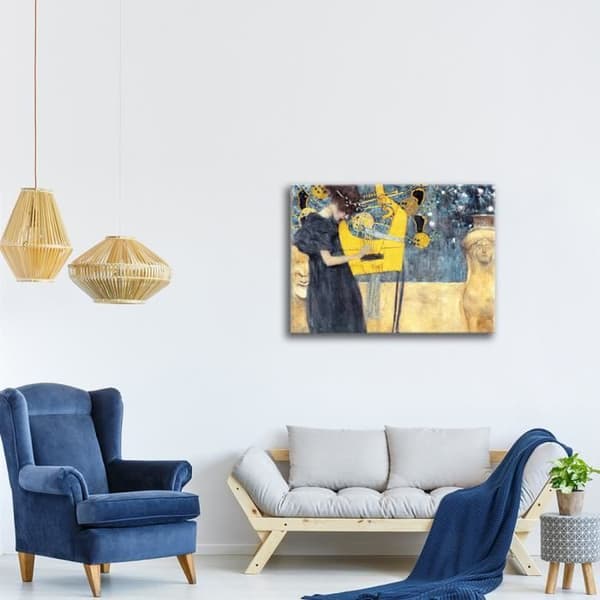 Legendarte - Målning, Tryck på duk - Musik Gustav Klimt cm. 50x60