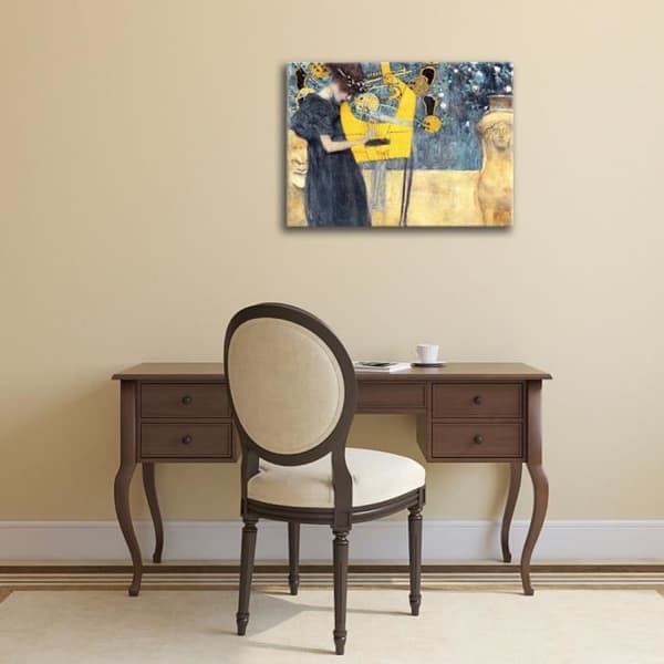 Legendarte - Målning, Tryck på duk - Musik Gustav Klimt cm. 50x60