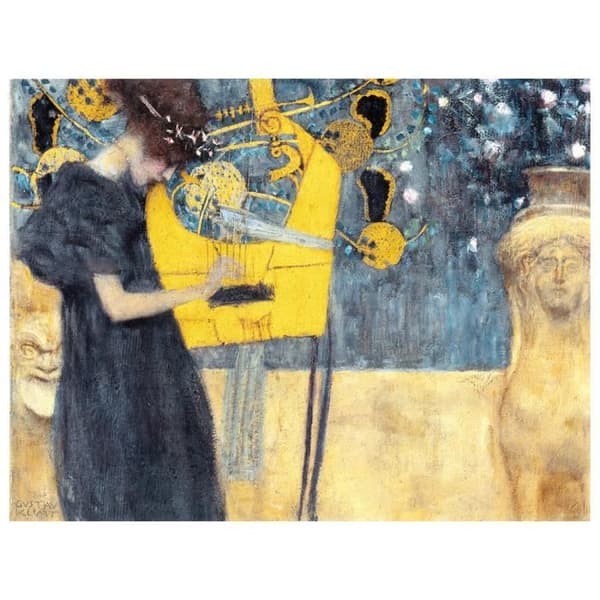 Legendarte - Målning, Tryck på duk - Musik Gustav Klimt cm. 50x60