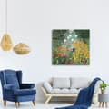 Miniatyrbild 3 av 4: Målning, tryck på duk - Jardin De Fleurs Gustav Klimt cm. 90x90