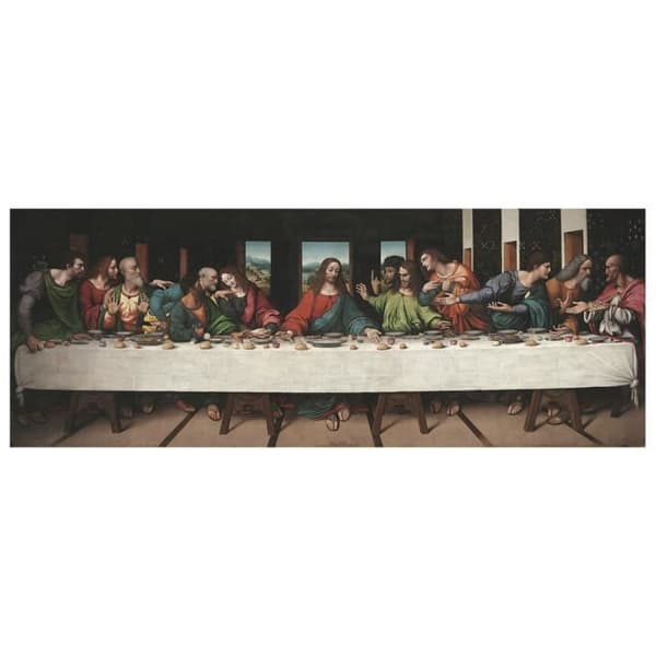 Legendarte - Målning, tryck på duk - Nattvarden - Giovanni Antonio Boltraffio (Giampietrino) cm. 30x80