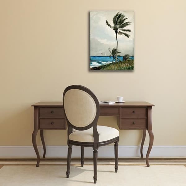 Legendarte - Målning, Tryck på duk - Palmträd, Nassau - Homer Winslow cm. 50x70