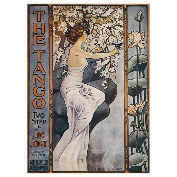 Legendarte - Vintage Music Cover The Tango - Målning, Canvastavla cm. 50x70