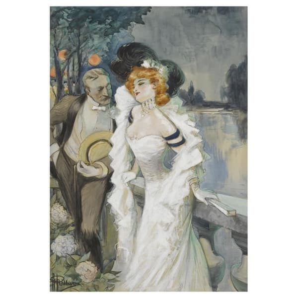 Legendarte - Målning, tryck på duk - Ett attraktivt erbjudande - Albert Guillaume cm. 60x90