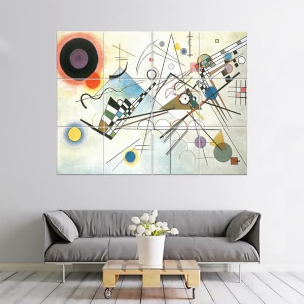 Legendarte - Multi Panel Painting Composition VIII - Wassily Kandinsky cm. 150x200 (12 paneler)