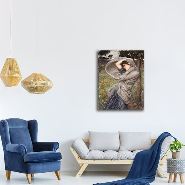 Legendarte - Målning, Tryck på duk - Boreas - John William Waterhouse cm. 50x70