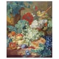 Miniatyrbild 1 av 4: Legendarte - Målning, tryck på duk - Stilleben med blommor och frukt - Jan van Huysum cm. 50x60