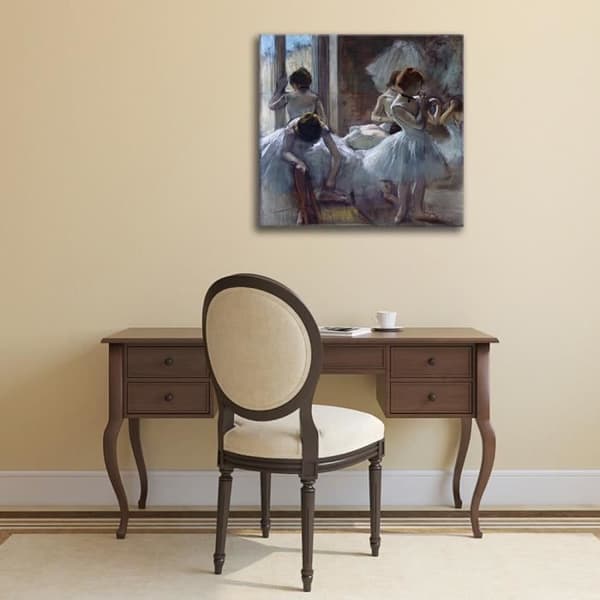 Legendarte - Målning, tryck på duk - Dansarna Edgar Degas cm. 50x50