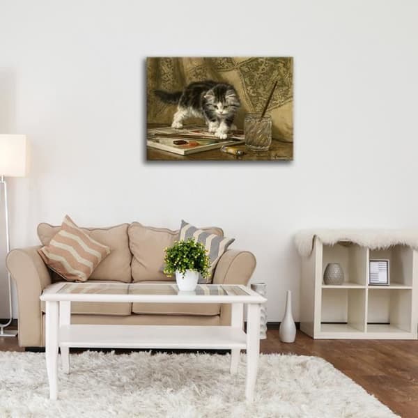 Legendarte - Målning, Tryck på duk - Den unga konstnären - Henriëtte Ronner-Knip cm. 60x80
