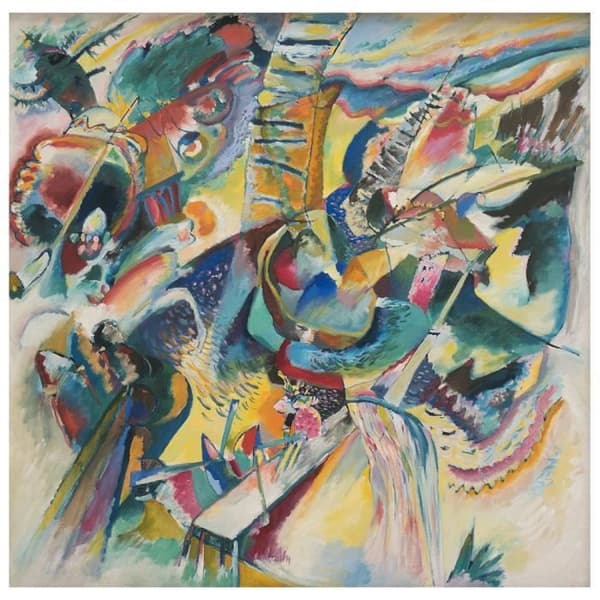 Legendarte - Målning, Tryck på duk - Improvisation Klamm Wassily Kandinsky cm. 50x50