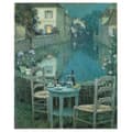 Miniatyrbild 1 av 4: Legendarte - Målning, tryck på duk - Ett litet bord vid skymningen - Henri Le Sidaner cm. 40x50