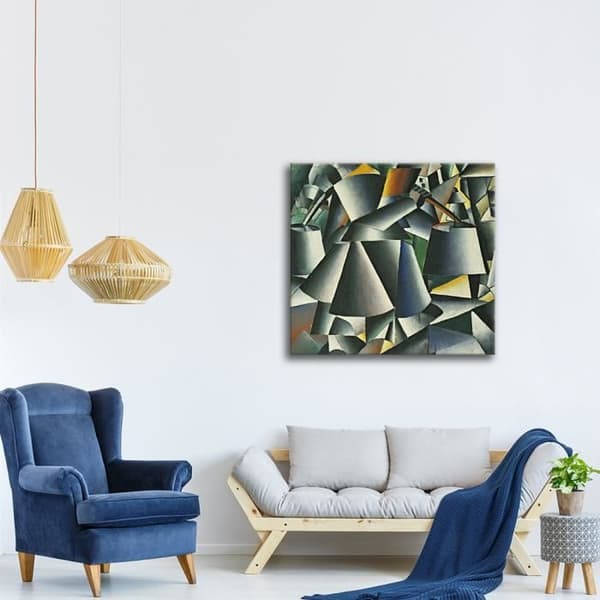 Legendarte - Målning, tryck på duk - Kvinna med hinkar - Kazimir Malevich cm. 60x60