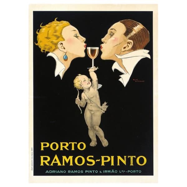 Legendarte - Vintage Porto Ramos-Pinto reklamaffisch - målning, canvastryck cm. 50x70