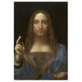 Miniatyrbild 1 av 4: Legendarte - Målning, Tryck på duk - Salvator Mundi - Leonardo Da Vinci cm. 60x90