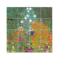 Miniatyrbild 1 av 4: Legendarte - Flerpanelsmålning Blomsterträdgård - Gustav Klimt cm. 200x200 (16 paneler)