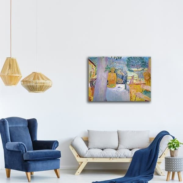 Legendarte - Målning, Tryck på duk - Dekor i Vernon (Terrassen i Vernon) - Pierre Bonnard cm. 60x80