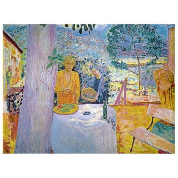 Legendarte - Målning, Tryck på duk - Dekor i Vernon (Terrassen i Vernon) - Pierre Bonnard cm. 60x80