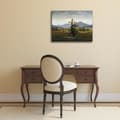 Miniatyrbild 2 av 4: Legendarte - Målning, tryck på duk - Ensamt träd Caspar David Friedrich cm. 80x100
