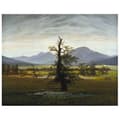 Miniatyrbild 1 av 4: Legendarte - Målning, tryck på duk - Ensamt träd Caspar David Friedrich cm. 80x100