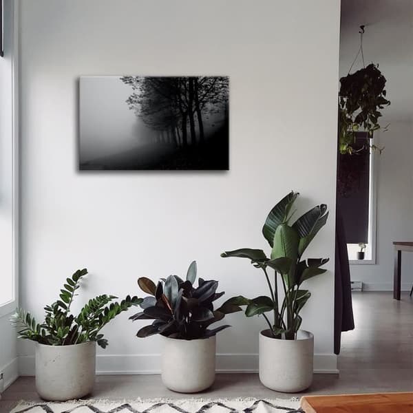Legendarte - Målning, Tryck på duk - Dimma i träden cm. 60x90