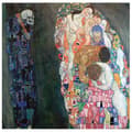 Miniatyrbild 1 av 4: Legendarte - Målning, Tryck på duk - Liv och död Gustav Klimt cm. 50x50