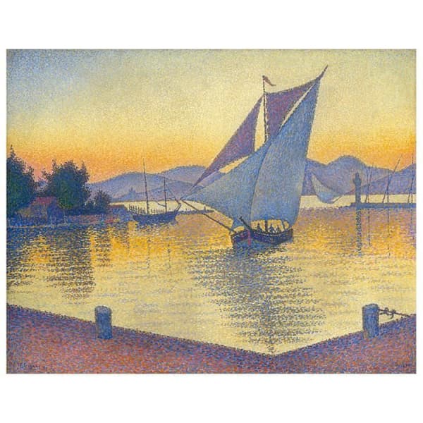 Legendarte - Målning, tryck på duk - Solnedgången - Paul Signac cm. 80x100